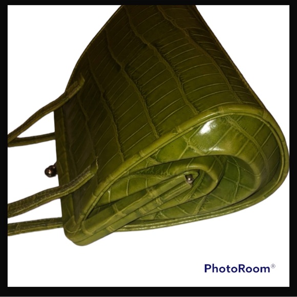 Stefano Serapian Green Croc mini top handle bag - Picture 12 of 15
